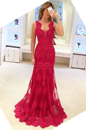 2024 Popular Straps Prom Dresses Tulle With Applique Sweep Train