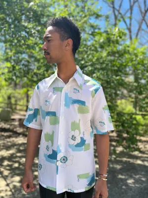 70s White Blue Floral Shirt, Woody Woodpecker, Quintessa