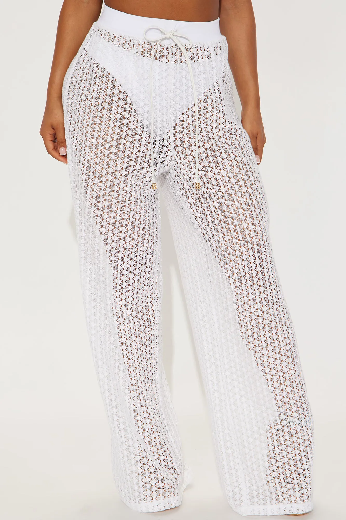 Abby Swim Cover Up Pants - White