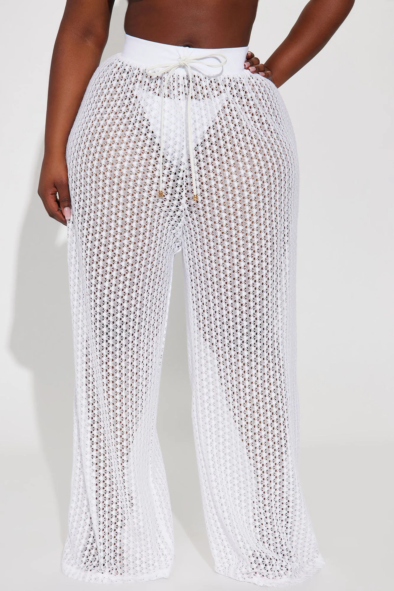 Abby Swim Cover Up Pants - White