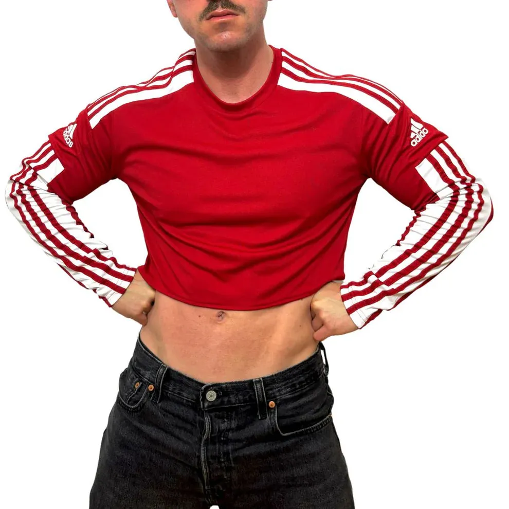 Adidas Sport Red Long Sleeve Crop Top BY SNEAKERMASK