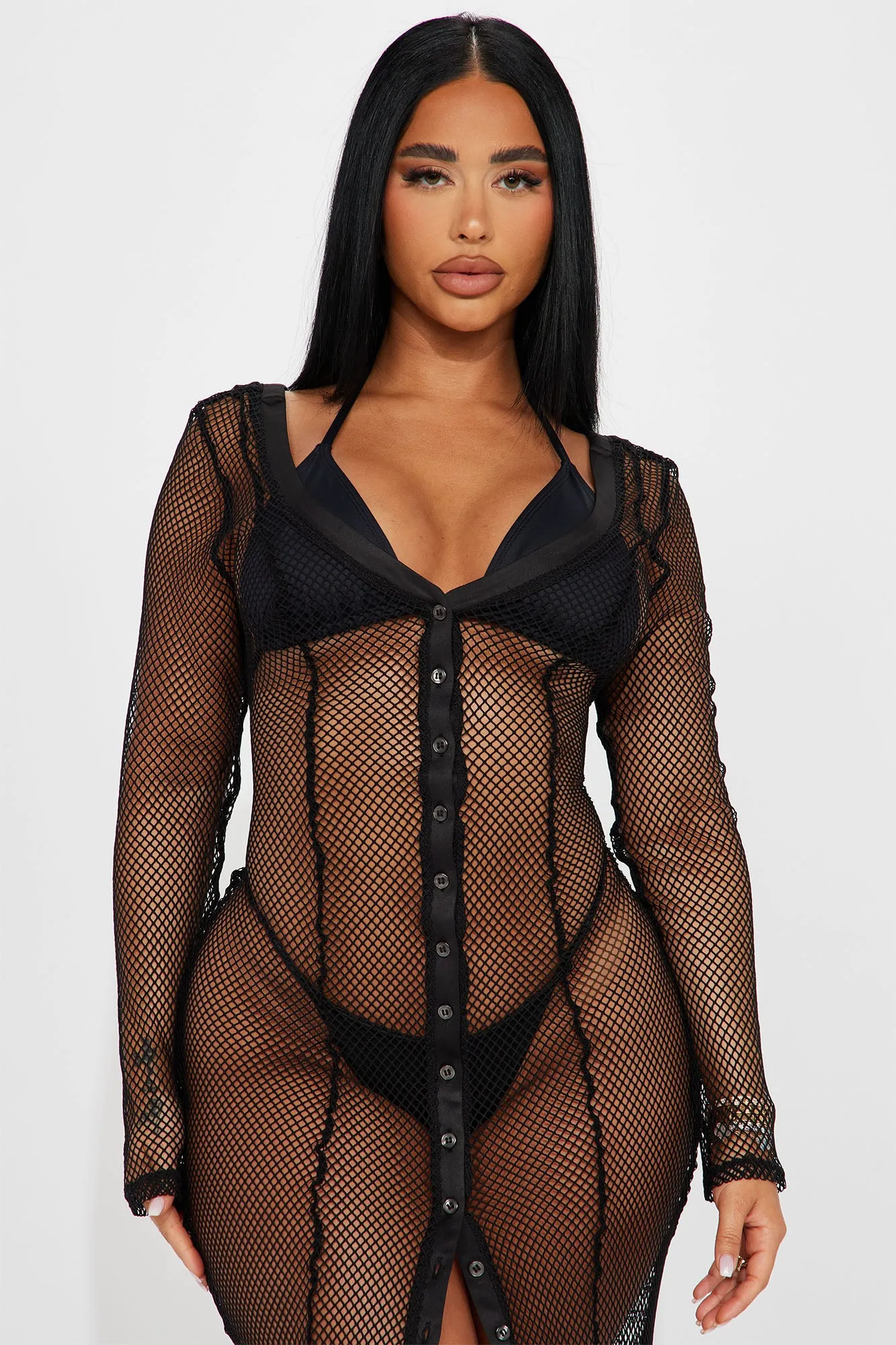 Adriana Swim Cover Up Dress - Black