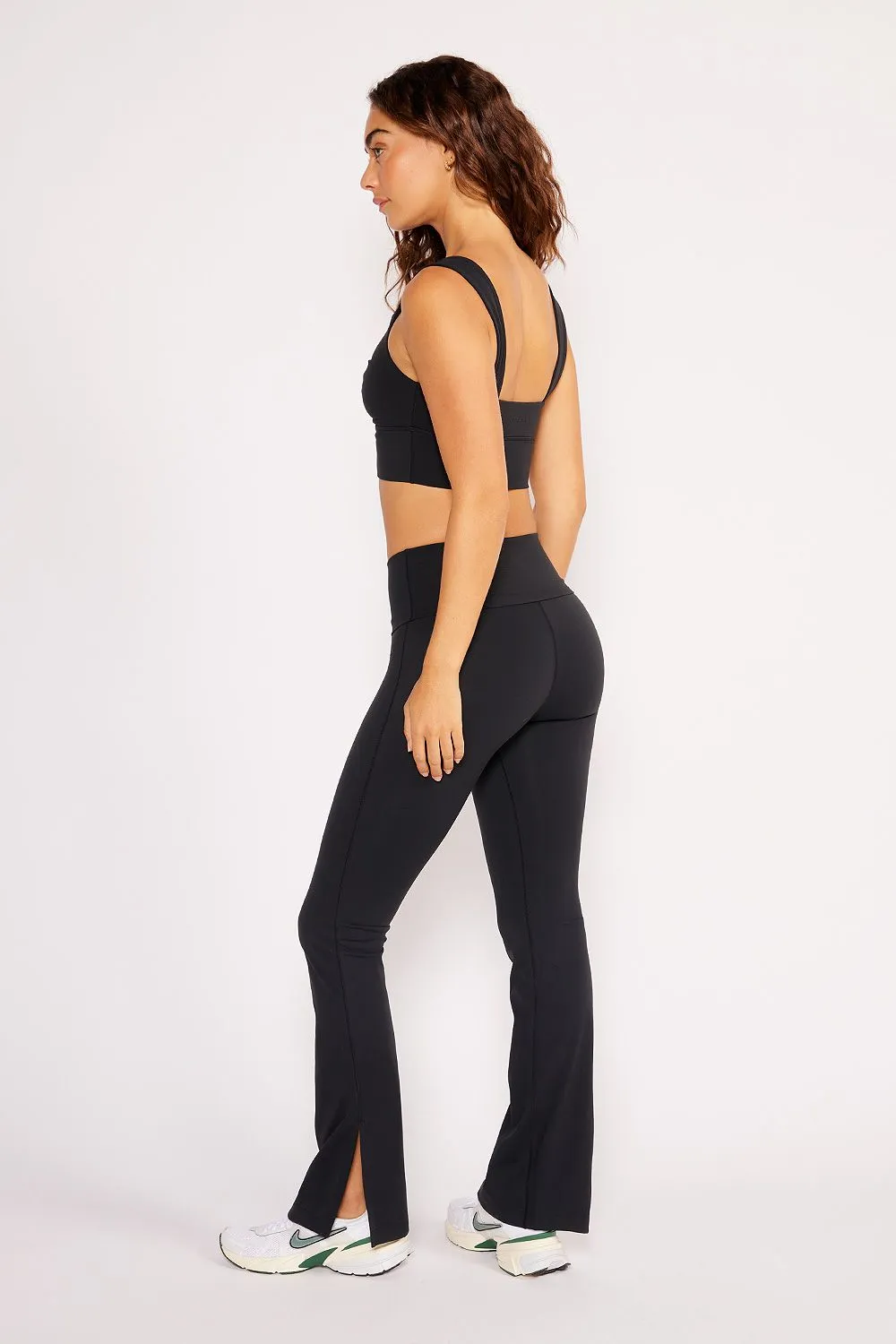 Angel Fold Twist Flare Pants • Black