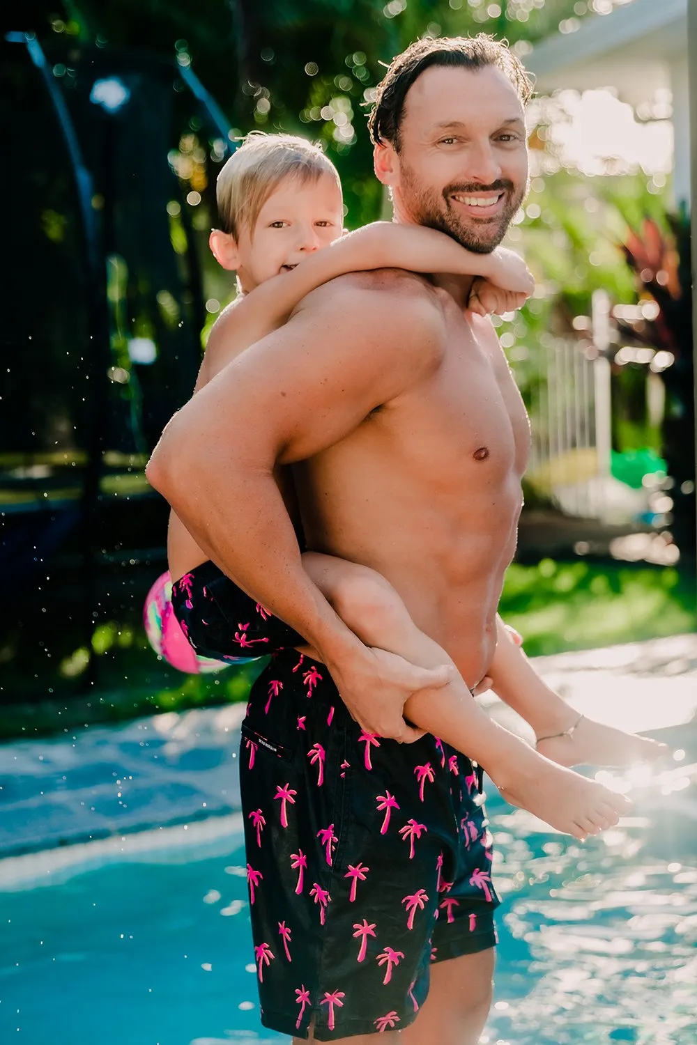 Beau Hudson Men's Neon Palm Swim Shorts- FINAL SALE