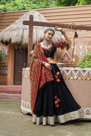 Black Stylish Navratri Lehenga Choli