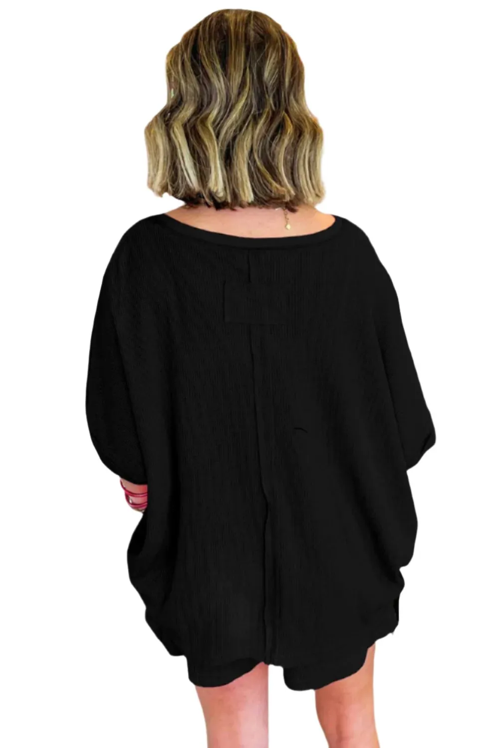 Blanca Waffle Knit Tee and Shorts Set