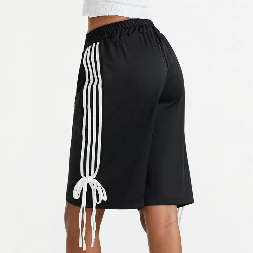 Blokette Aesthetic Bows Side Stripe Shorts
