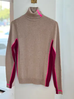 Br011 Brodie Sporty Stripe Turtleneck