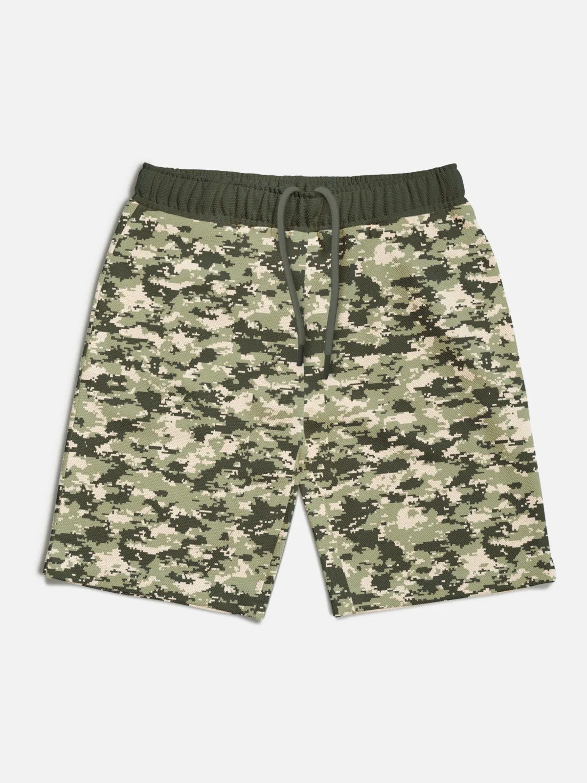 Camouflage Trendy with branding Printed Shorts for Boys.