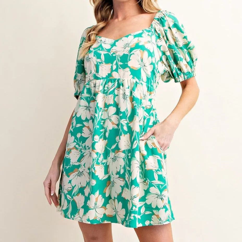 Caribbean Girl Dress in Mint