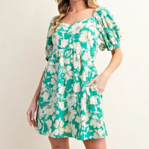 Caribbean Girl Dress in Mint