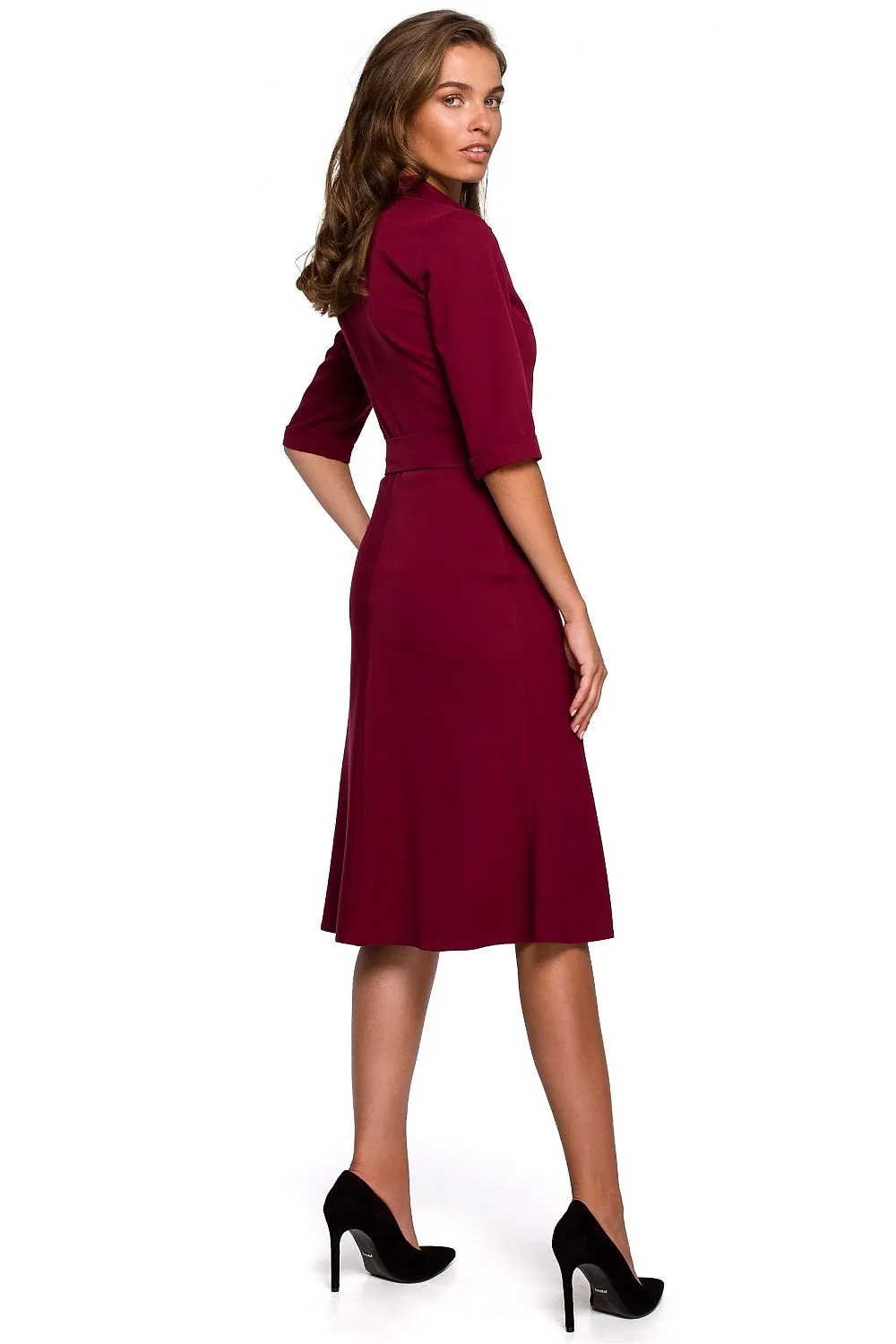 Chic Daytime Elegance: Belted Dress by Stylove