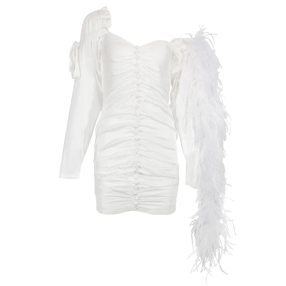 Chic Silk Feather Dress