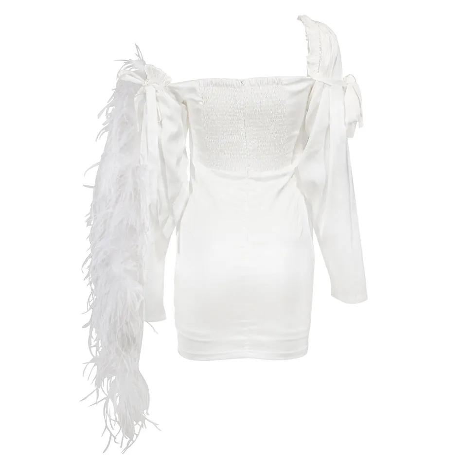 Chic Silk Feather Dress