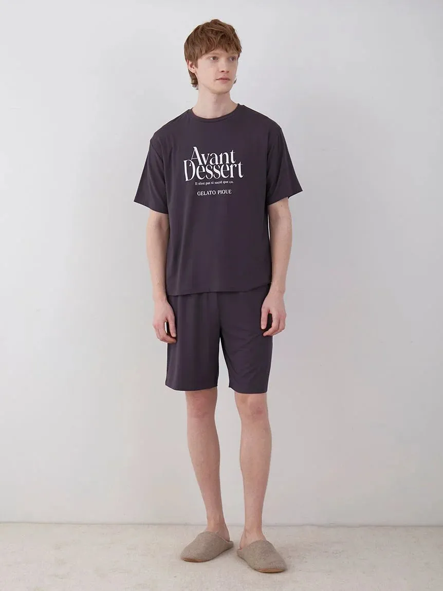 COOL MEN'S Rayon Logo Pajama Shorts