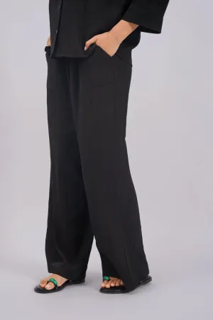 CRINKLED FLOWY PANTS