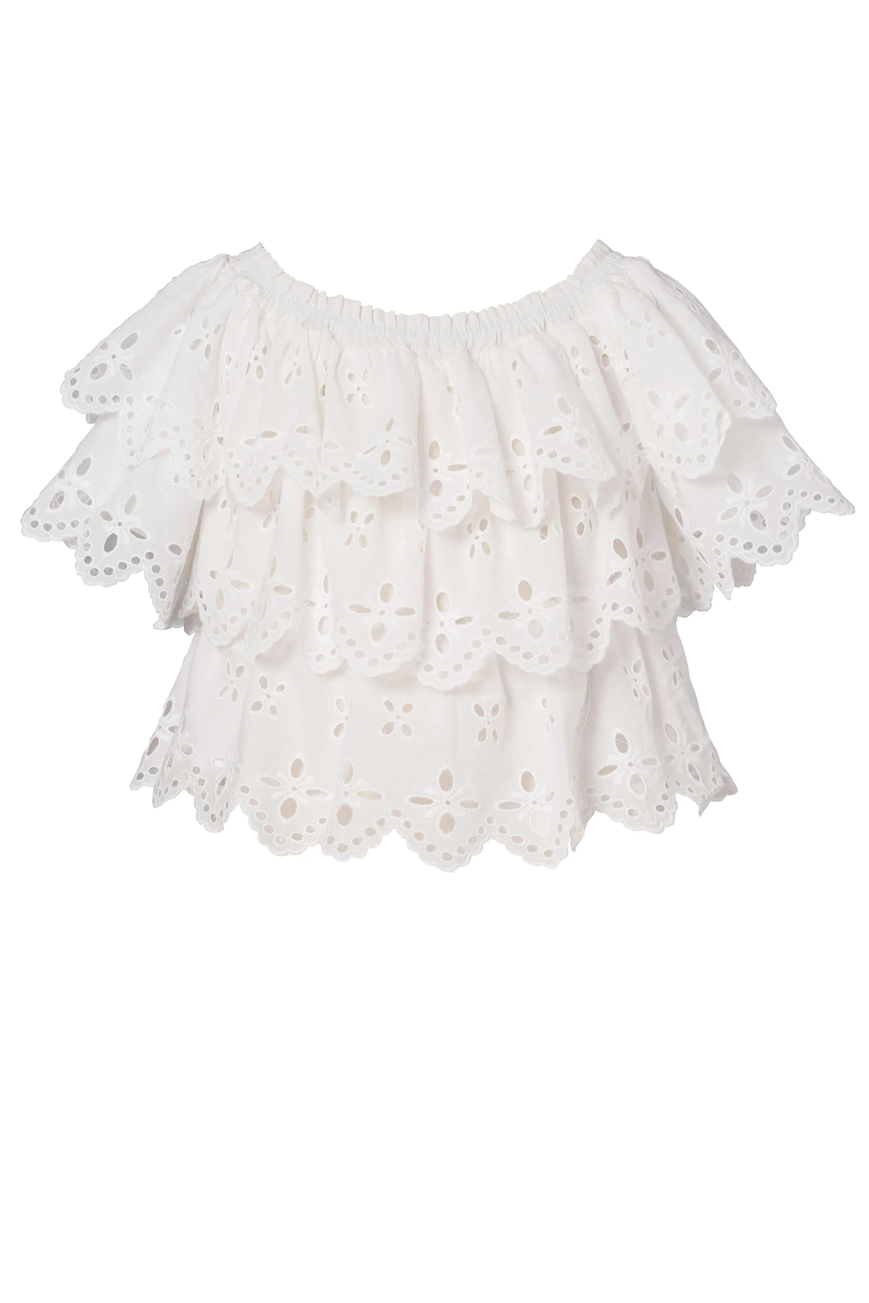 Eyelet Ruffle Tiered Top & Daisy Shorts