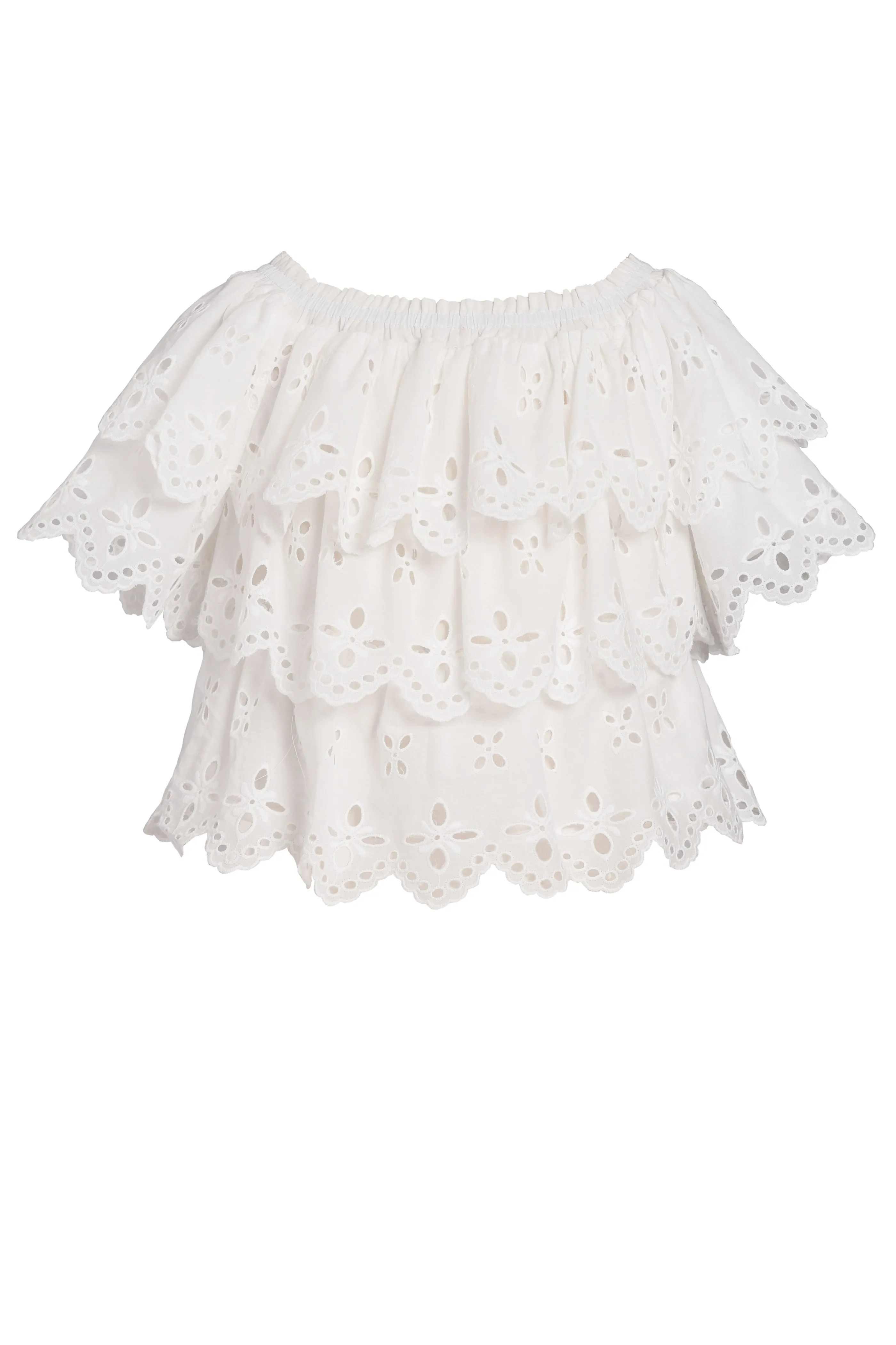 Eyelet Ruffle Tiered Top & Daisy Shorts