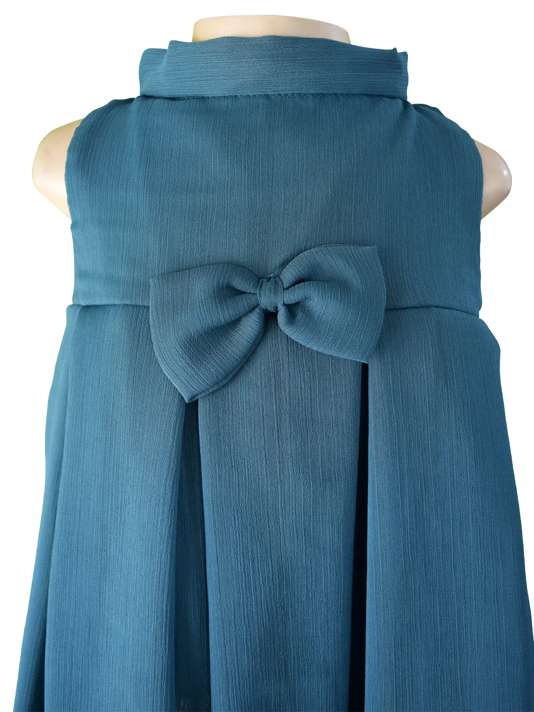 Faye Green Chiffon Pleated Dress