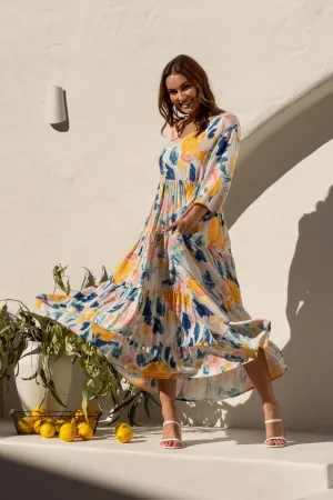 FINAL SALE Ruffle Dress in Allure