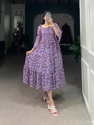 Flawless and Peerless Georgette Printed Party Wear Drees