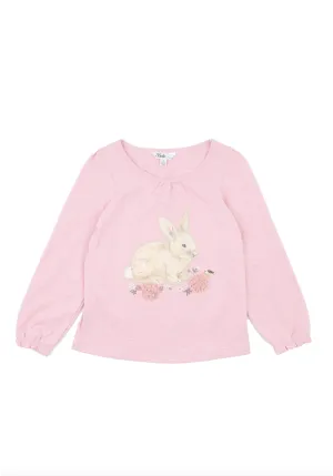 Flossy Bunny Tee Toddler - Pink