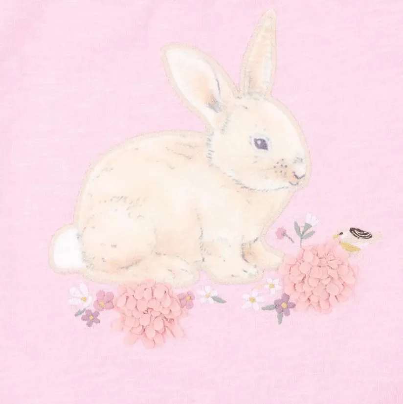 Flossy Bunny Tee Toddler - Pink