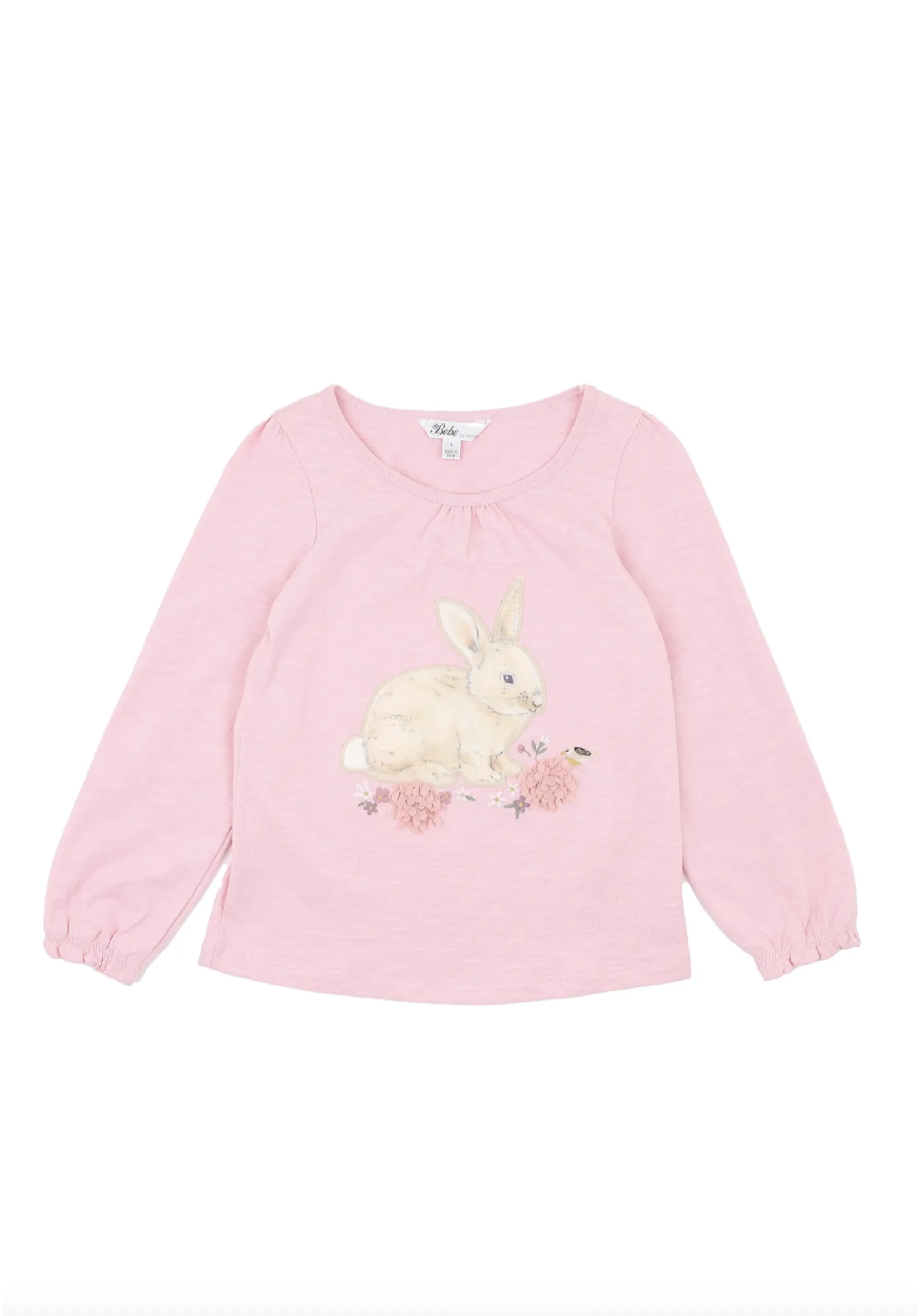 Flossy Bunny Tee Toddler - Pink