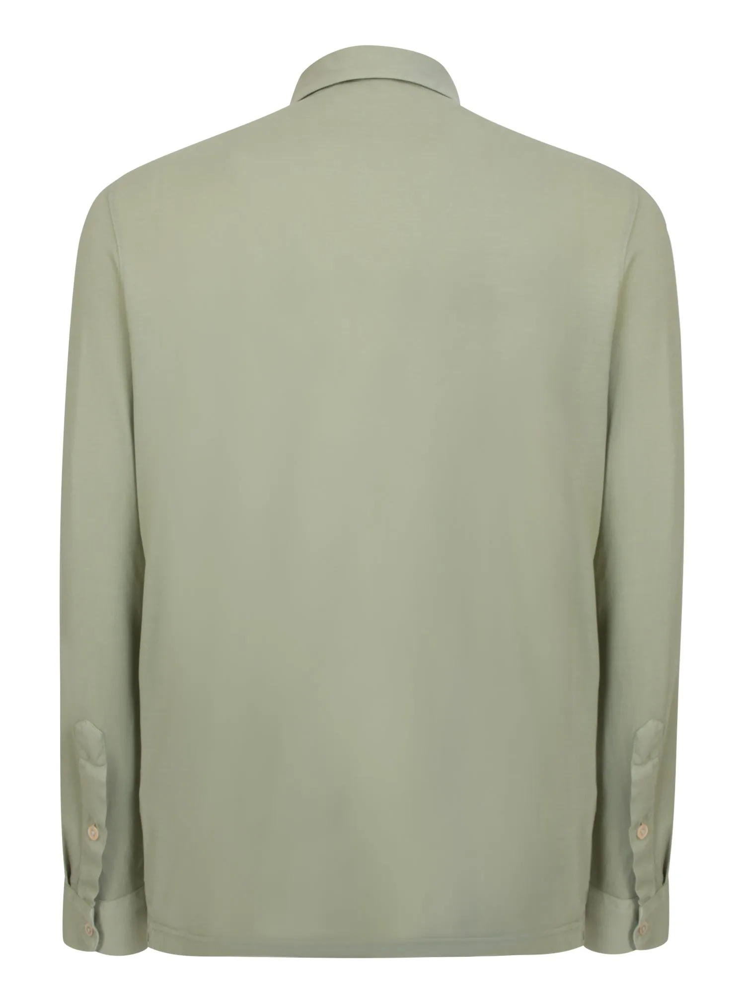 Fresh crepe sage polo shirt