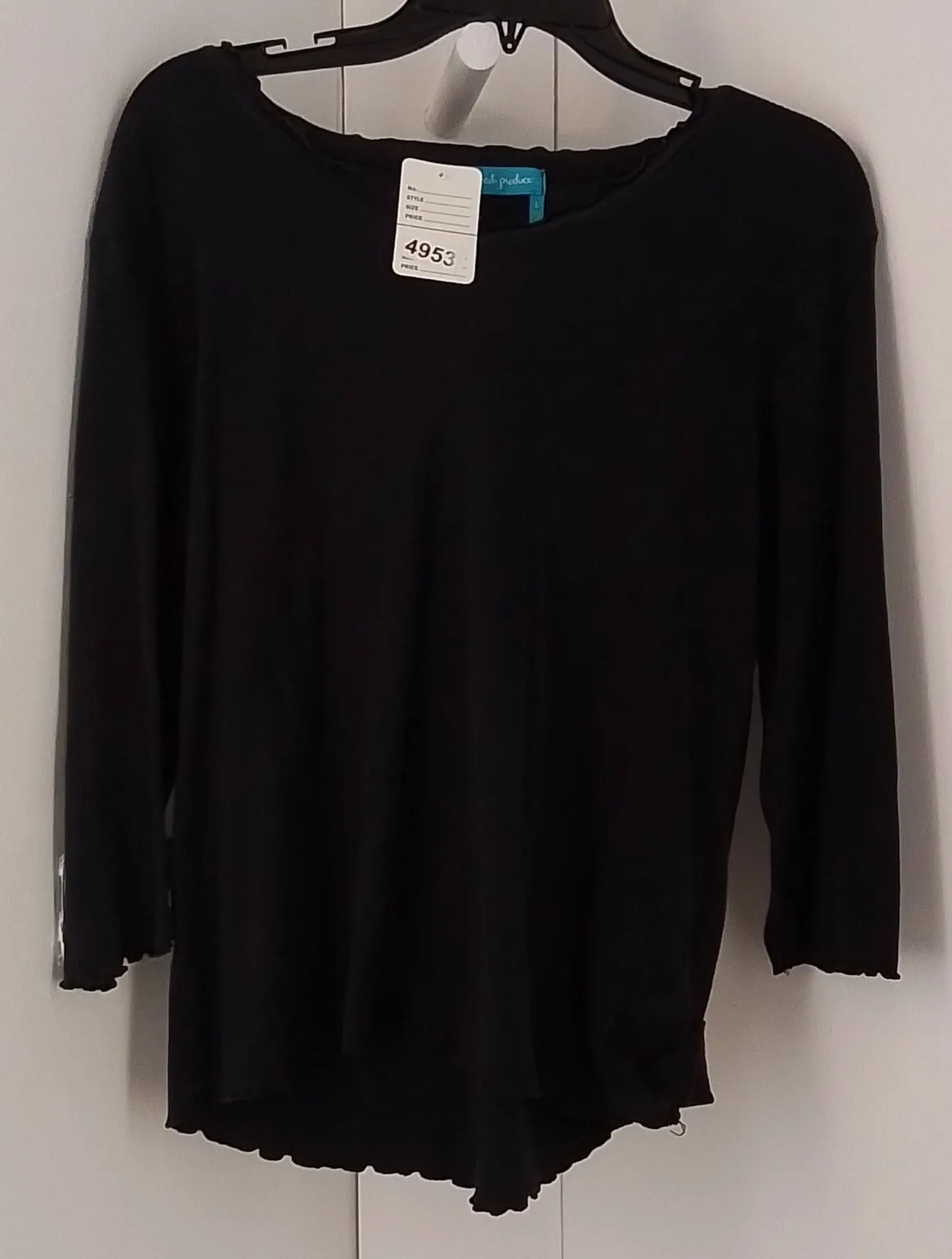 Fresh Produce Women's Black Long Sleeve Shirt