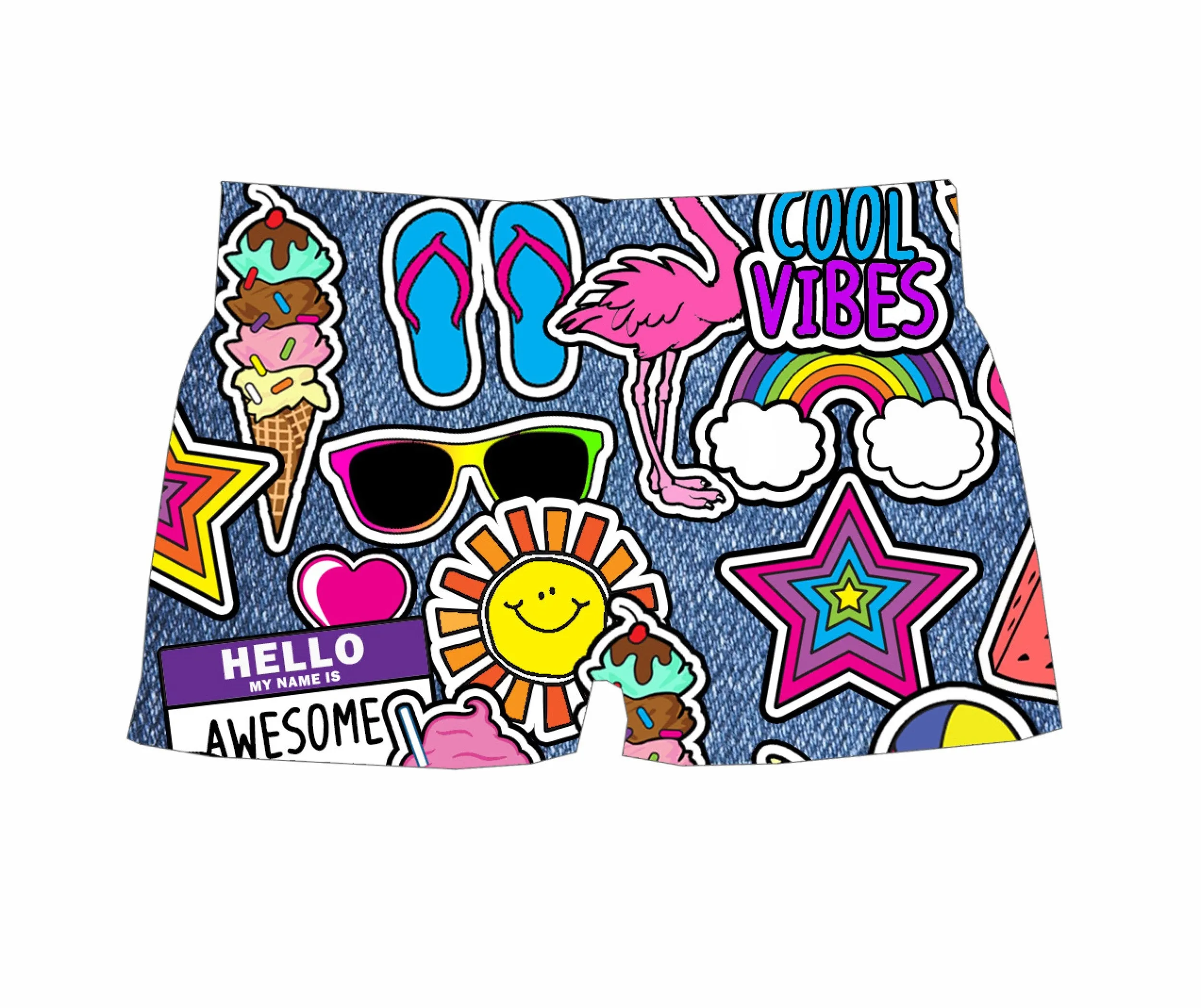 Girl's (7-10) Cool Vibes Boy Shorts