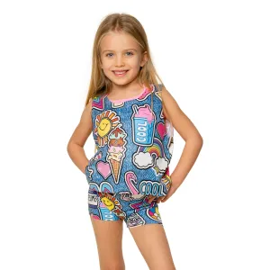 Girl's (7-10) Cool Vibes Boy Shorts
