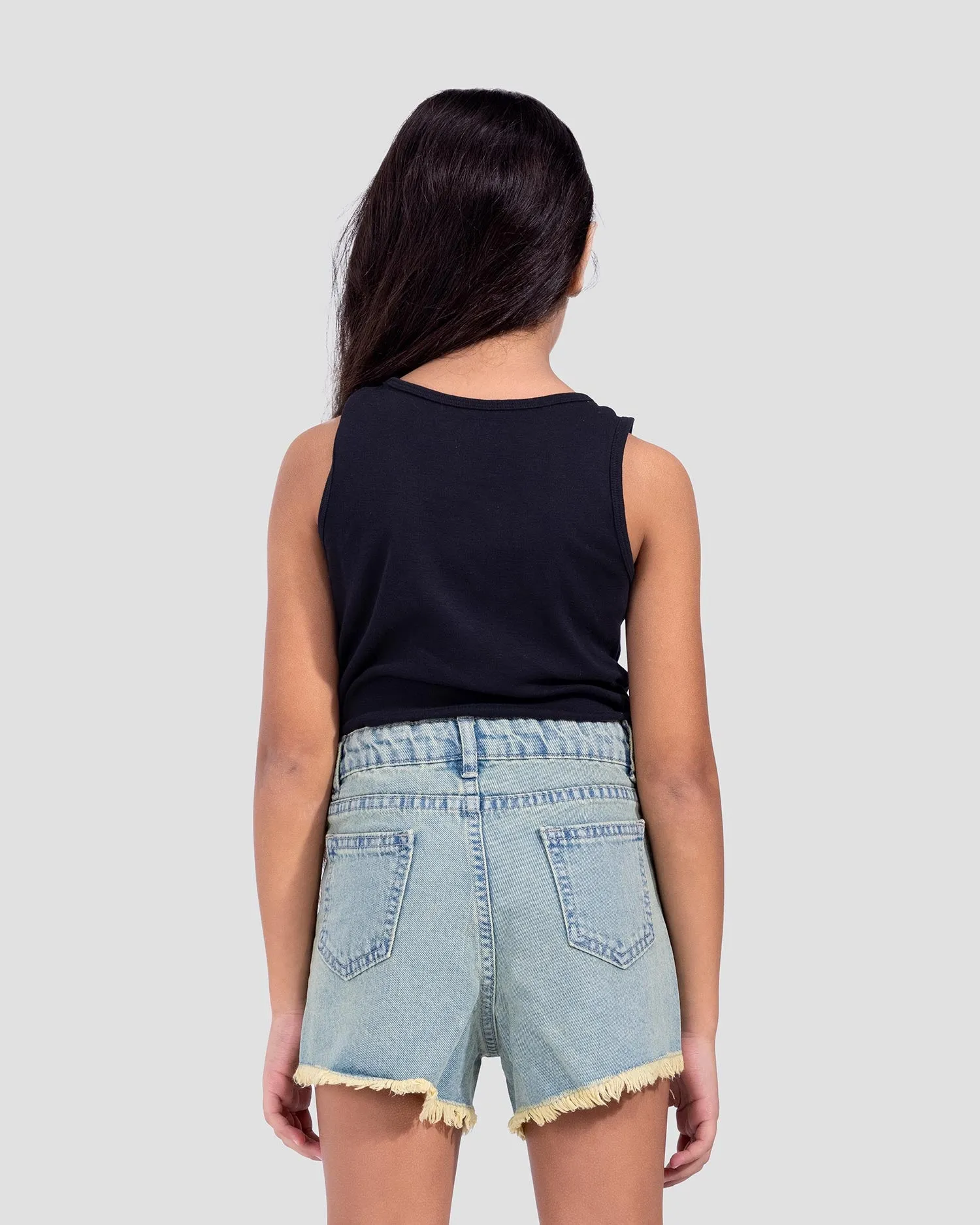 Girls Denim Hot Short  (9090) - Kava