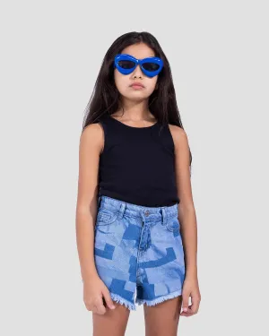 Girls Denim Hot Short  (9090) - Kava