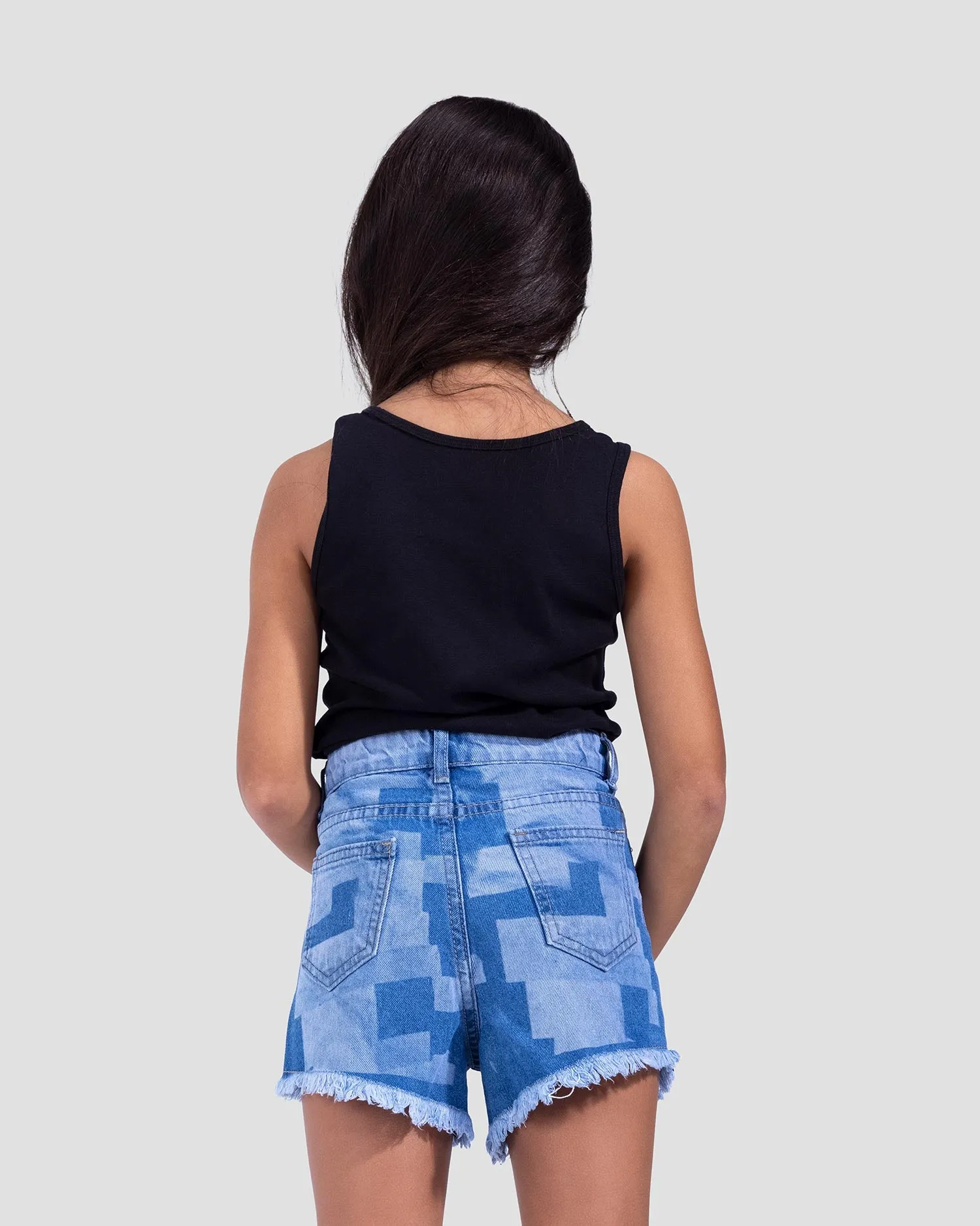 Girls Denim Hot Short  (9090) - Kava