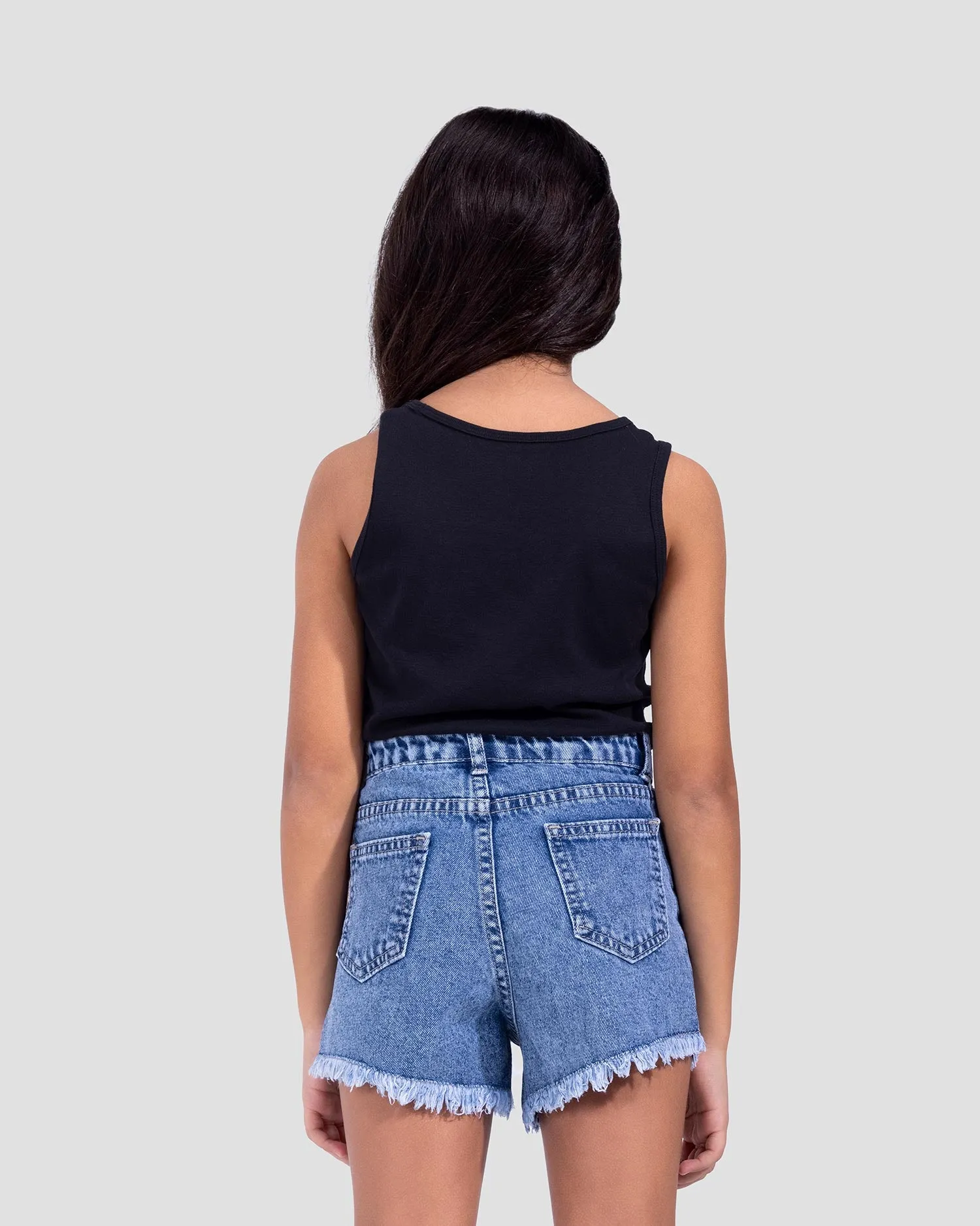 Girls Denim Hot Short  (9090) - Kava