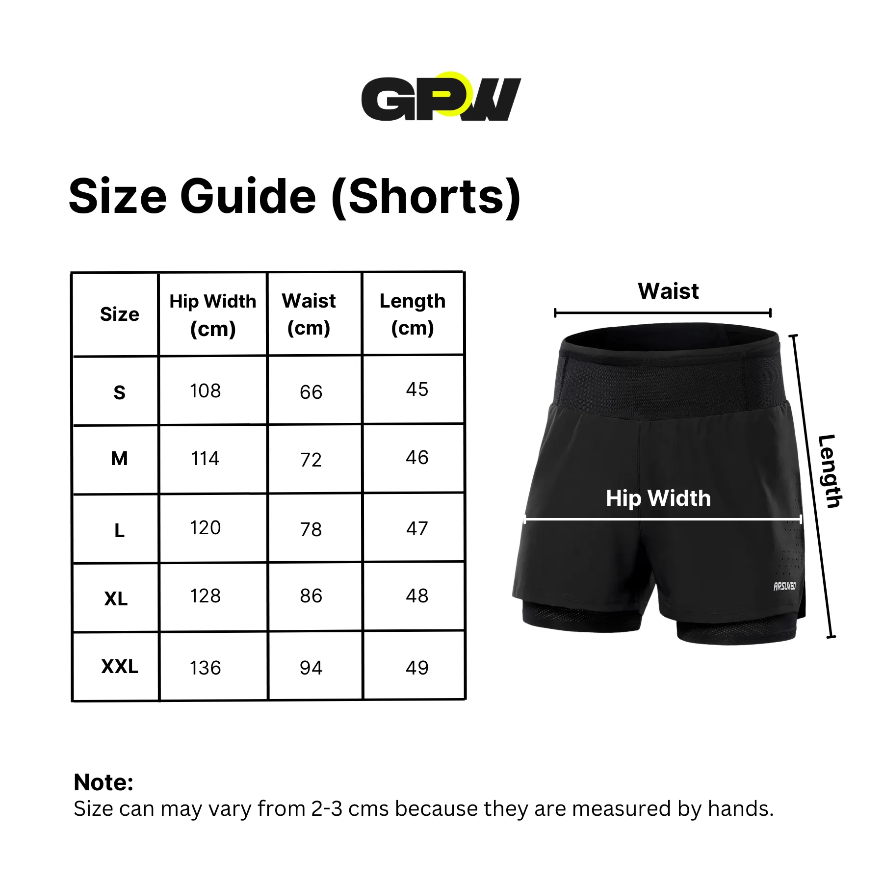 GPW Men's Performance Running Shorts