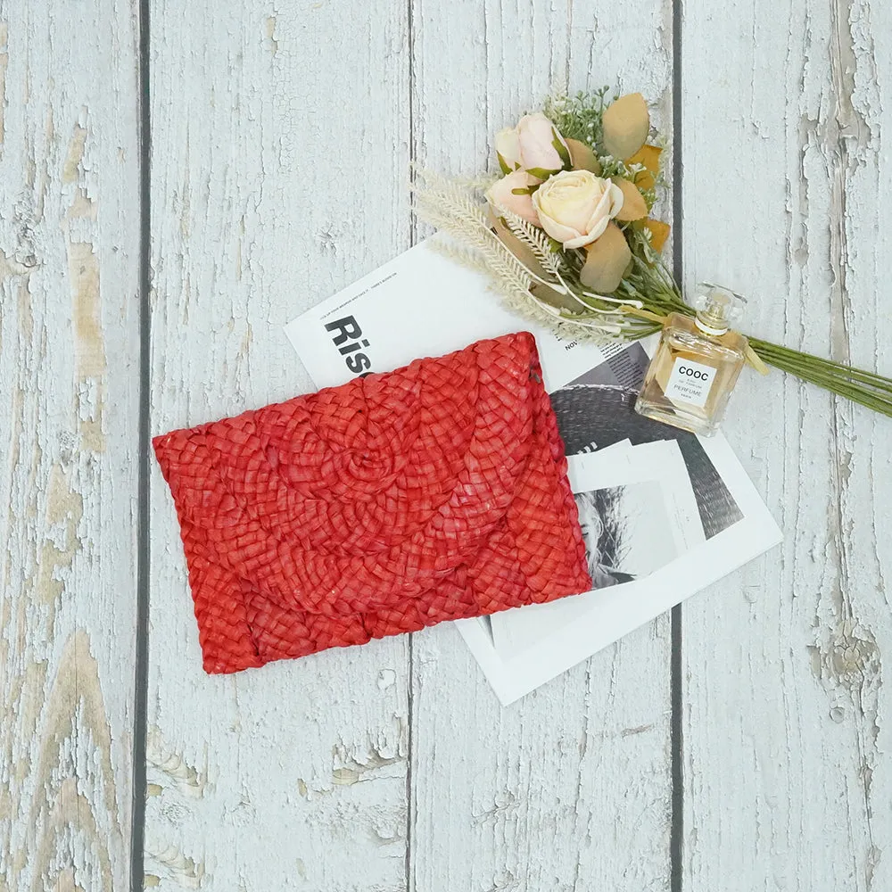 Handmade Straw Woven Clutch