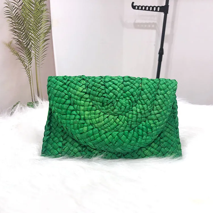 Handmade Straw Woven Clutch