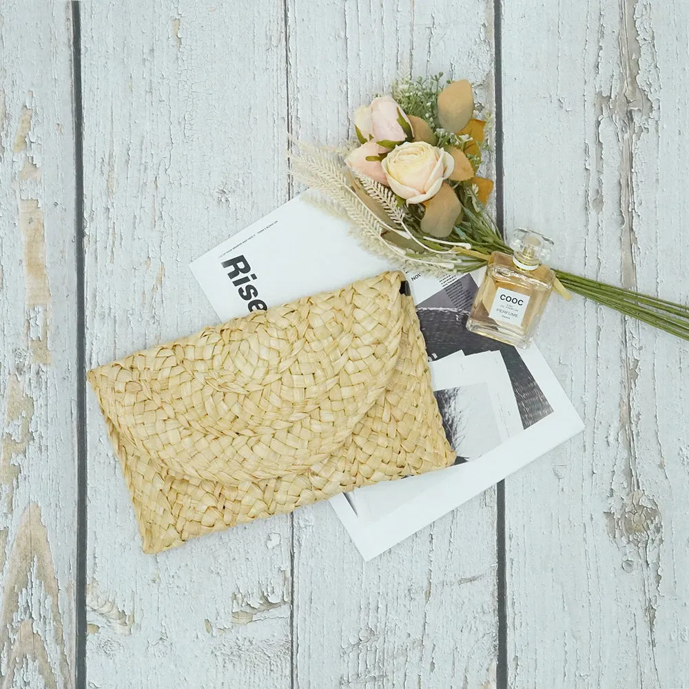 Handmade Straw Woven Clutch