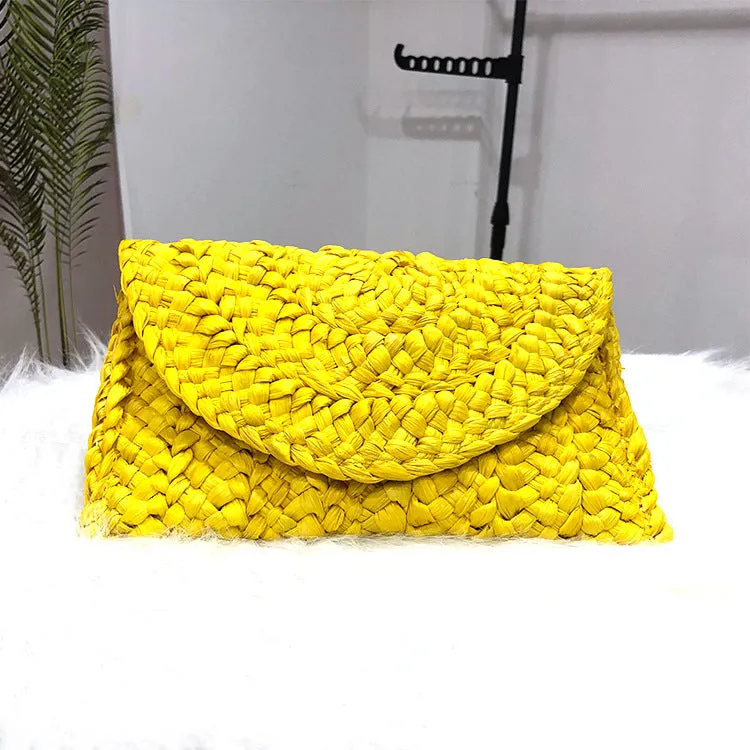 Handmade Straw Woven Clutch