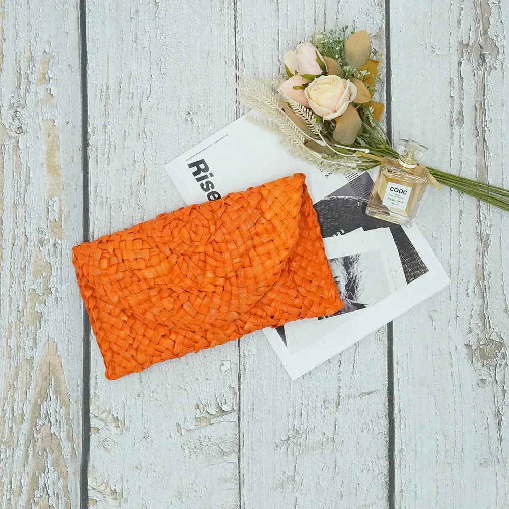 Handmade Straw Woven Clutch
