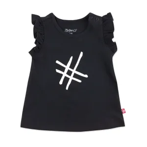 Hashtag Organic Cotton Flutter Top