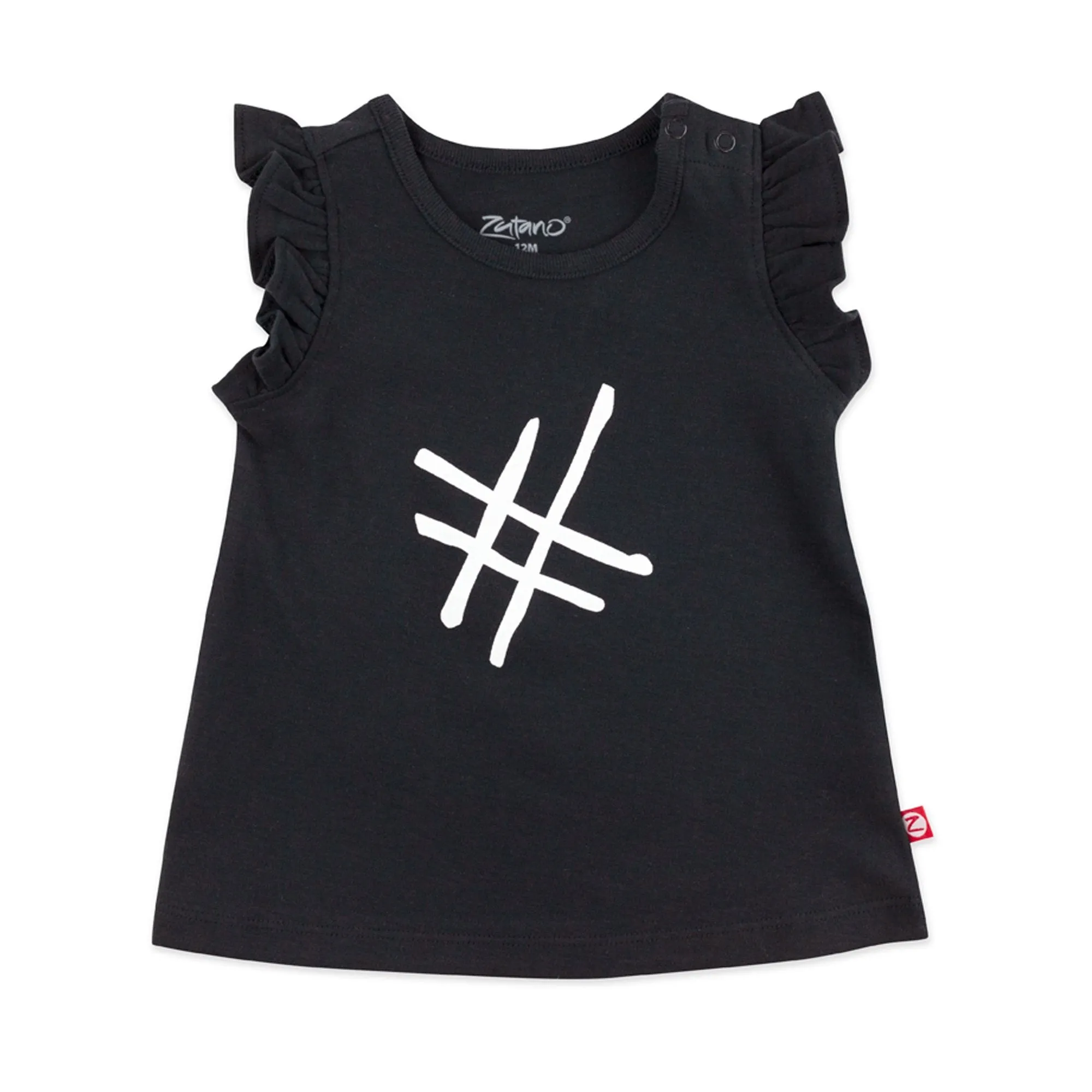 Hashtag Organic Cotton Flutter Top
