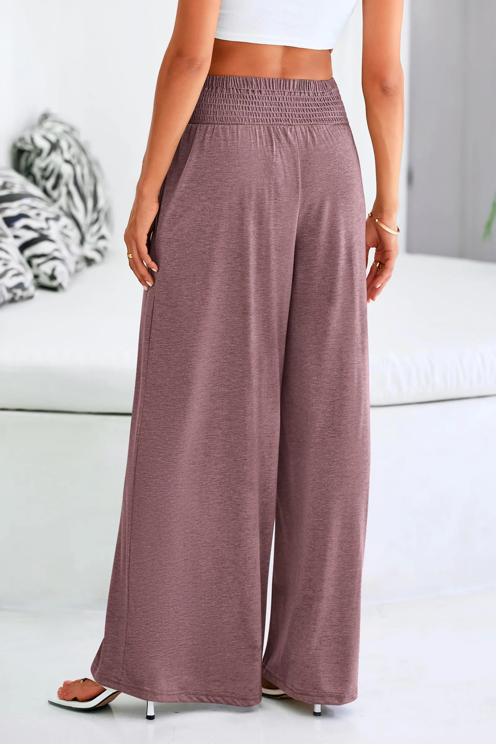 High-Waisted Flowy Palazzo Pant With Pockets