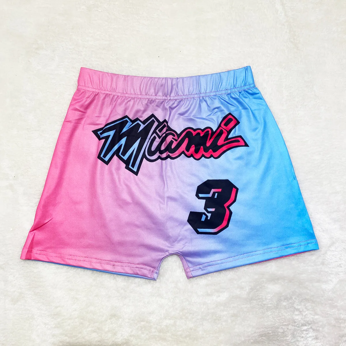 Hot trendy printed tight shorts AY1125