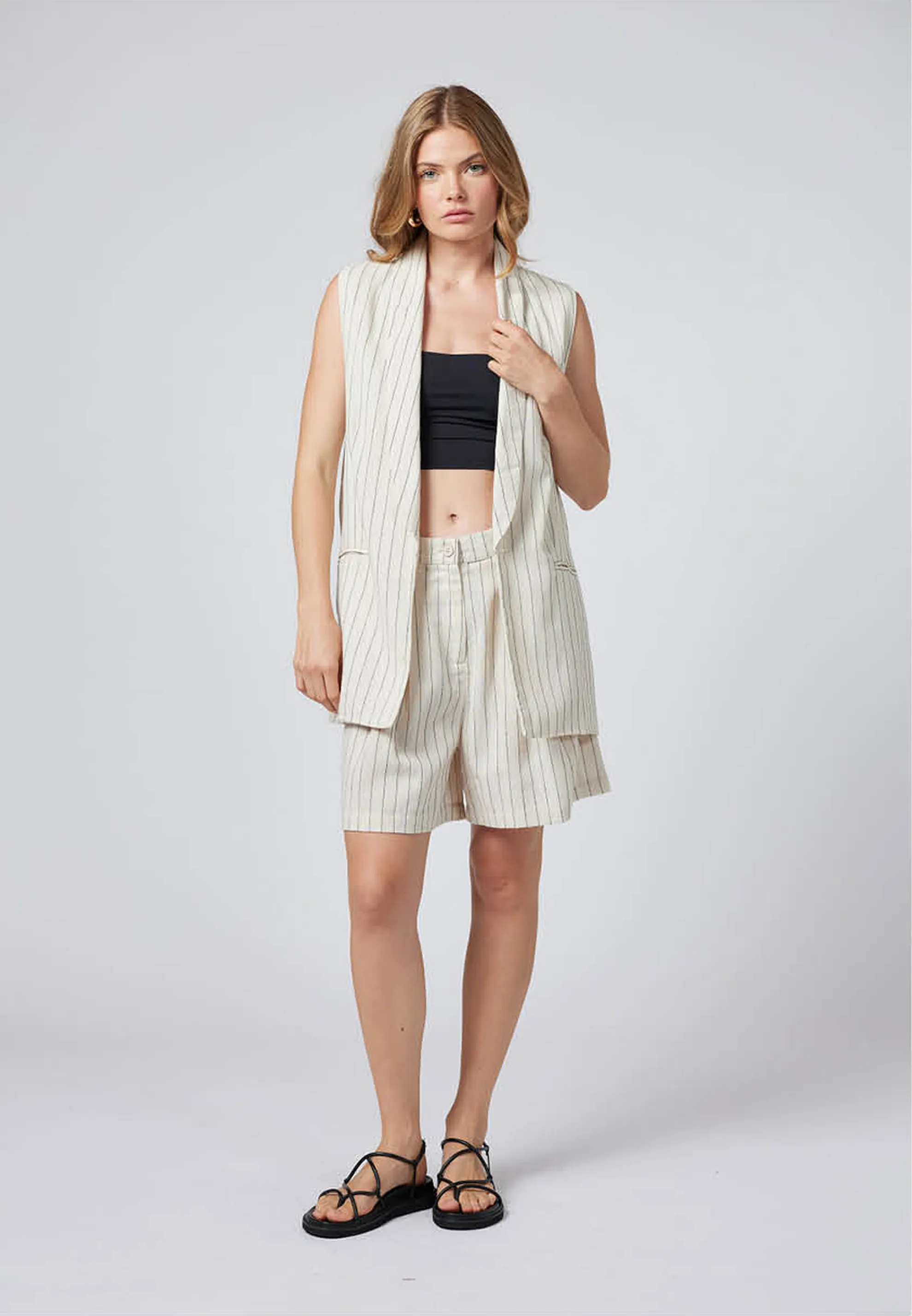 Inception Pinstripe Shorts by MVN