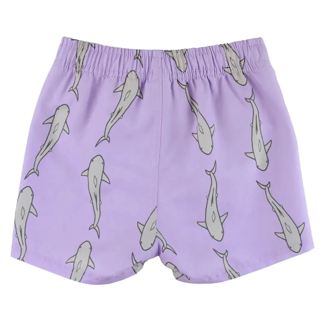 Jawsome Purple Swim Shorts