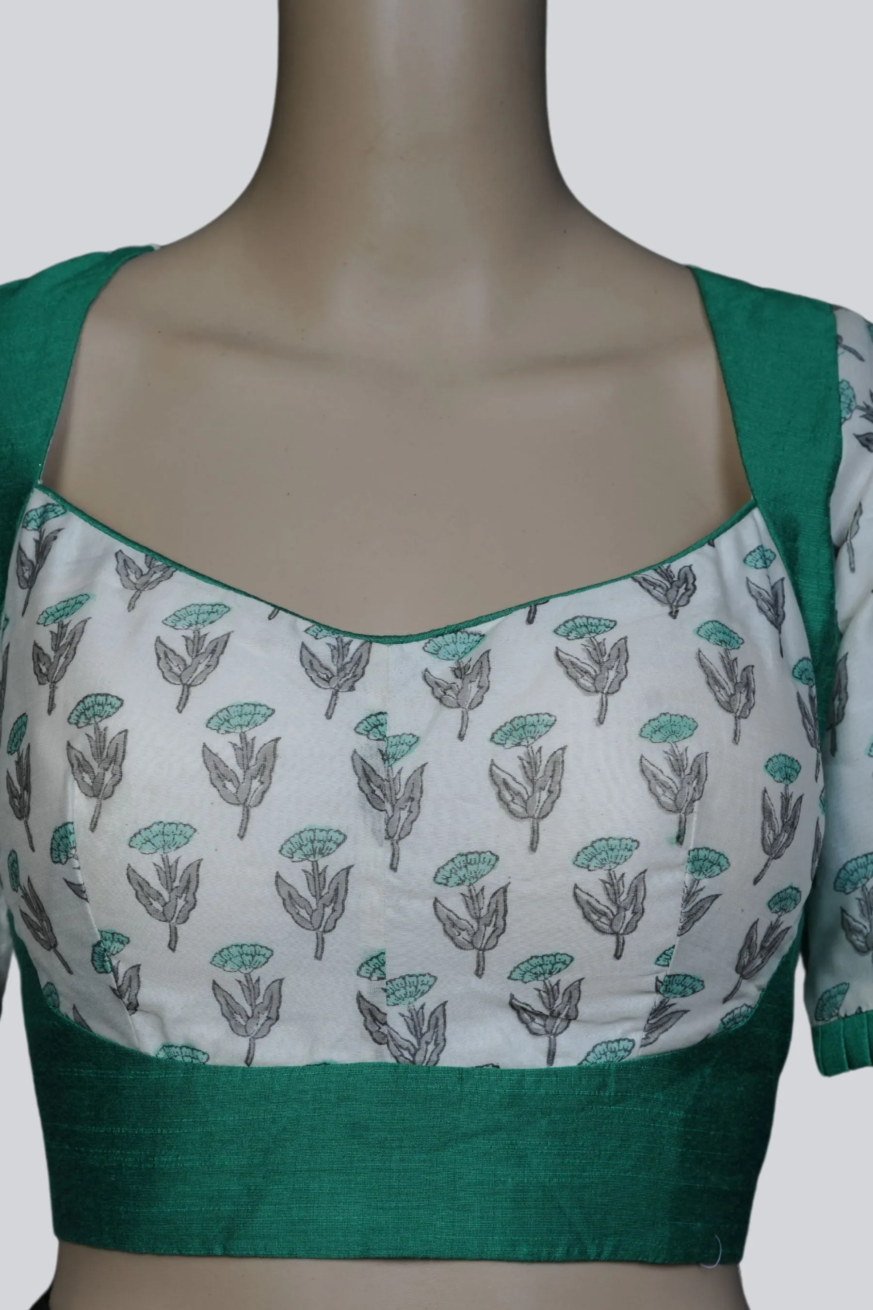 JCS Exclusive Cotton Designer Blouse with Pad, Back Open and Tassels