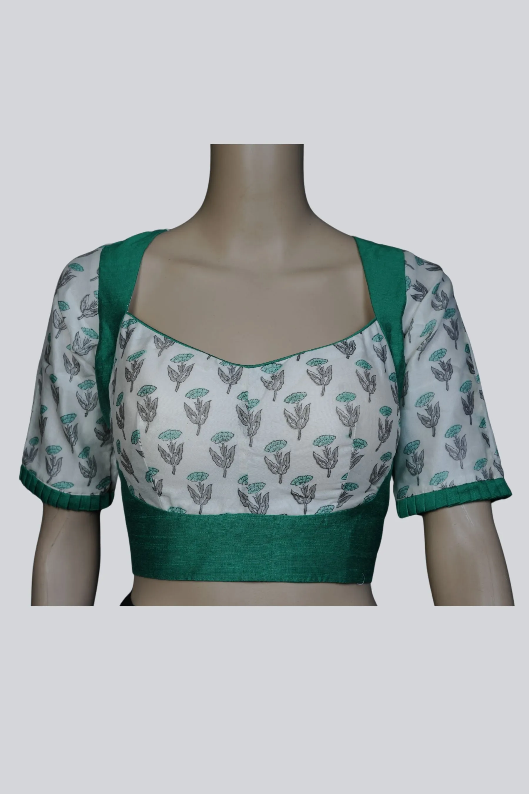 JCS Exclusive Cotton Designer Blouse with Pad, Back Open and Tassels